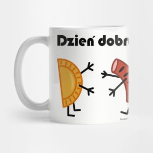 Friendly Polish Foods - Pierogi and Kielbasa - Dzien Dobry Mug